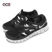 Nike 慢跑鞋 Wmns Free Run 2 女鞋 黑 白 赤足 輕量 襪套 運動鞋 DM8915-002