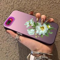 sarung telefon untuk Realme C2, Separa lutsinar, ultra nipis, beku, bunga Sarung