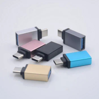USB3.0 To Type-c Micro Adapter U Disk OTG Conversion Head for Huawei Xiaomi Mobile Phones Random Color