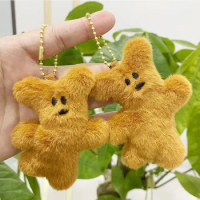 Cartoon Bean Bear doll pendant cute key chain bag pendant teddy bear doll plush pendant
