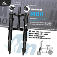 MONORIM MB0 Electric Bicycle Front Fork, Mini ebike shock absorber for Fiido Q1 Q2 Engwe O14 T14 HAPPYRUN X40, Electric Bike Fro