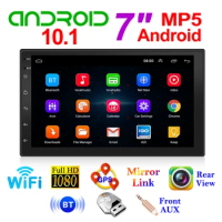 2 Din Android 10.1 Car Radio Multimedia Video Player Double Stereo GPS Navigation Wifi Player Head Unit 7 inch Screen