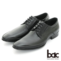 【bac】超輕量皮鞋 嚴選舒適真皮商務紳士鞋(黑色)