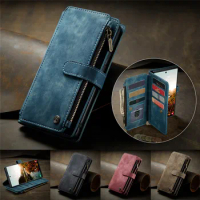 For Apple iPhone 11 Pro Max CaseMe Leather Wallet Case Zipper Pocket TPU Cover Magnetic Flap Closure