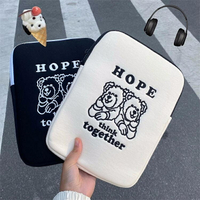 【樂偉箱包 】 韓國HOPE兩隻小熊ins新款ipad收納包 11寸ipad保護套 13/15寸筆電包 筆電