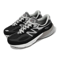 【NEW BALANCE】休閒鞋 990 V6 2E 寬楦 男鞋 黑 銀 美製 復古 麂皮 NB 紐巴倫(M990BK6-2E)