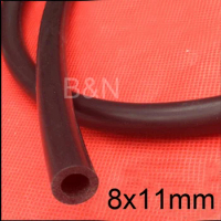 8mm X 11mm Black colour Silicone Rubber Vacuum Tubing Hose Tube Flexible Pipe High temperature resistant hose