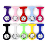 100pcs/lot 110510 Women Nurse Pocket Watches Silicone Wholesale Pendant Clock Quartz Nurse Brooch candy Pocket Watch