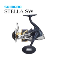 SHIMANO Original Stella SW Spinning Fishing Reel 4.4-6.2:1 Max Drag 11-28KG 12/13+1BB Hagane Body/Gear InfinityDrive S A-RB