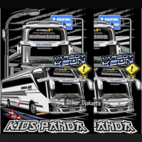 Stiker Bus Mania Telolet Bus Artis Basuri Kids Panda Vargoy Keun