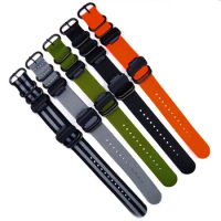Nylon Watch Strap for Casio G-shock Adapter Rubber Connector GSHOCK Nylon Canvas Strap GA100 GA400 DW5600 M5610 16mm Watchband