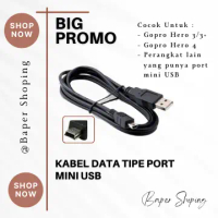 Kabel Data Type Mini USB Port Cable Charger Cas Gopro Hero 3 Hero 4 Hero3 Hero4 Gopro 4 Tipe blackbe