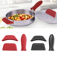 Non-Slip Silicone Pot Handle Holder Dismountable Cookware Parts Potholder Cast Iron Skillet Grip Sleeve Cover Pots Pans Handle