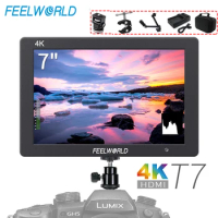 Feelworld T7 4K Monitor 7" monitor 1920x1200 HDMI On Camera Field Monitor Input Output Video for DSLR Canon Nikon Sony Camera