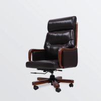 Vintage Conference Chair Computer Ergonomic Nordic Luxury Leather Office Chair Lazy Floor Executive Sillas De Oficina Furniture
