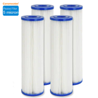 Coronwater Pleated Polyester Filter Cartridge, High Flow Sediment for Water Filter, 2.5 in x 10 in