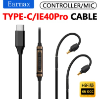 For IE40 IE40Pro Replaceable Earphones TYPEC to IE40Pro High Purity Single Crystal Copper Cable