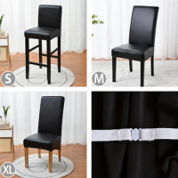 Household Advanced Sense PU Leather Waterproof Elastic Chair Cover Thickened One-piece Anti-fouling Hotel Dining Chair Cover