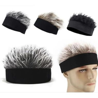 Topi Wig Model Rambut Pendek Pria Wanita Retro Hip-Hop Topi Wig
