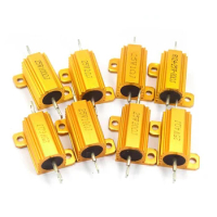 25W Aluminum Power Metal Shell Case Wirewound Resistor 0.01 ~ 30K 0.05 0.1 0.5 1 2 3 5 6 8 10 20 100 150 200 300 500 1K 10K ohm
