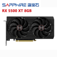 Used Sapphire Radeon RX5500XT 8G D6 Video Cards For AMD RX5500XT 8GB RX 5500 XT Graphics Card 14000MHz GDDR6 PC Map GPU RX 5500