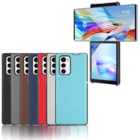 For LG Wing 5G 2020 Case Pattern Litchi Skin PU Leather and PC Book Cover For LG Wing LGWing 5G 2020 5G Phone Case 6.8 inch
