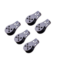 5PCS Stainless Steel 316 Pulley 45mm Blocks Rope Marine Hardware For Kayak Canoe Boat Anchor Trolley Kit 2mm To 8mm Rope