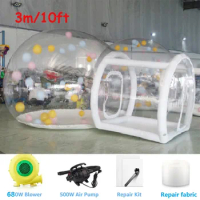 3m/10ft Inflatable Bubble House PVC Inflatable Tent for Kids Indoor Outdoor Party