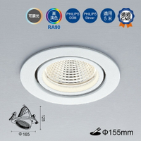 舞光 30W伸縮崁燈(崁孔15.5cm) LED-25124D【高雄永興照明】【領券滿額再折千5/31止】