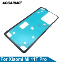 Aocarmo For Xiaomi 11T Pro Mi 11tpro Rear Sticker Back Cover Adhesive Back Housing Battery Cover Glue Tape Replacement