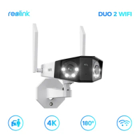 Reolink 8MP 4K Duo 2 WiFi Outdoor Waterproof Security camera Person Vehicle Pet Detect Dual Lens Security Camera CCTV IP Camera