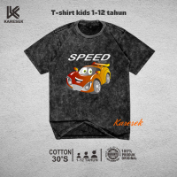 Baju Kaos Anak Laki/Perempuan Washing Cotton Combed 30s Fashion - Sablon Plastisol Tahan Lama