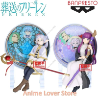 มีสินค้า BANDAI ของแท้ BANPRESTO Glasscape Frieren: Beyond Journey's End ฟิกเกอร์/ของเล่นอนิเมะ Frie