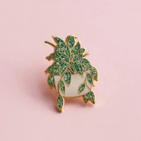 Hoya Splash Plant Enamel Pin | Houseplant Lapel Pins Badge | Potted Plant Brooch | Gifts for Plant Lover
