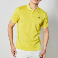 【Munsingwear】企鵝牌 男款淺黃色POLO衫日本製 JAPAN QUAULITY認證 品牌經典款 MGR21600