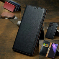 Magnetic Flip Wallet Case For Samsung Galaxy A13 A33 A42 A72 A71 A51 A52 A53 S23+ S22 Ultra S21 S20 Genuine Leather Phone Cover