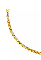 TOMEI TOMEI Dual-Tone Hexagon Linked Bracelet, Yellow Gold 916