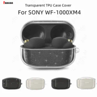 Transparent Soft TPU Case for Sony Wf-1000XM4 Shockproof Case Waterproof Case with Keychain for Sony Wf-1000XM4 Earbuds Case