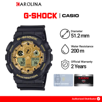 Jam Tangan Pria Casio G-shock GA-100GGB-1A9 Black And Gold Series Digital Analog Dial Black Resin Ba