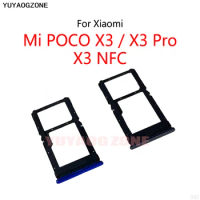 10PCS/Lot For Xiaomi Mi POCO X3 NFC / X3 Pro Pocophone Global New SIM Card Slot Tray Holder Sim Card Reader Socket