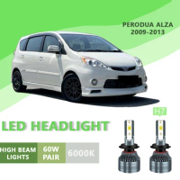 2PCS FOR Perodua Alza 2009-2013 6000k H7 Super Bright Hi/Lo Beam Headlamp Lampu LED Headlight Bulb White Light
