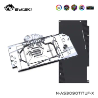 Bykski Computer Water Cooler For ASUS TUF Geforce RTX 3090Ti O24G GAMING Card Cooling Block With Back Plate,N-AS3090TITUF-X