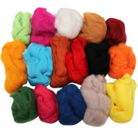 36 Colors DIY Kits Natural Wool Needle Felting Fibre Felting Wool Loom Roving Felt Hand Wool Roving Felting Wool Fibre For