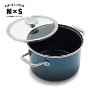 【德國Merten &amp; Storck 】MxS雙耳不鏽鋼琺瑯鍋 20cm漸層藍