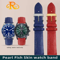 Pearl Fish Skin Strap Is Applicable For Huawei TISSOT Omega Mido Men's And Women's Devil Watchband Accessories 20mm 22mm