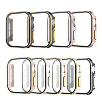 Tempered Glass Case For Apple Watch Accessories 45mm 41mm 44mm 38 40mm 42mm Protector Apple watch Case serie 9 4 5 6 SE 7 8
