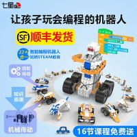 七星蟲適用于scratch編程創客教育兒童益智玩具小顆粒積木編程遙控機器人拼裝拼插玩具