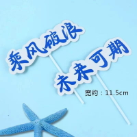 未來可期蛋糕插件50 對畢業季蛋糕裝飾 乘風破浪未來可期插牌升學