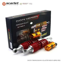 Scarlet Racing - Shock Absorber Shockbreaker Skok Tabung Bawah Adjuster 9002 R Aerox RED