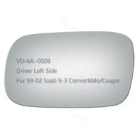 Replacement Mirror Glass+Adhesive for 1999-2002 Saab 9-3 Driver Left Side